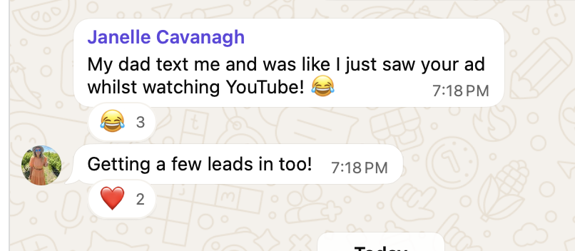 Janelle: getting leads from YouTube ads